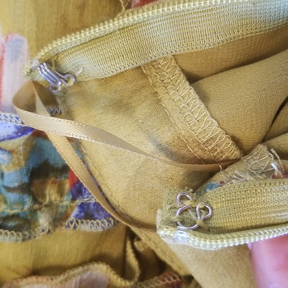 Luxxel Elegant Floral Print V Neck Longsleeve Cut Out Ruffle Mini Dress - Picture 14 of 16